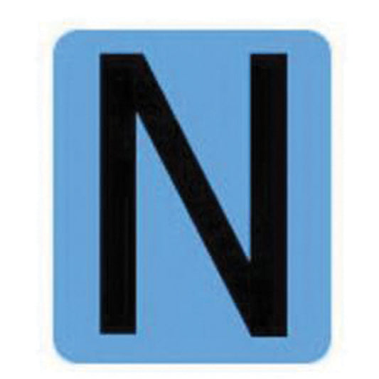 Brady Condensed Quick-Align® Individual Gothic Number & Letter Labels, N, 2" H, Black