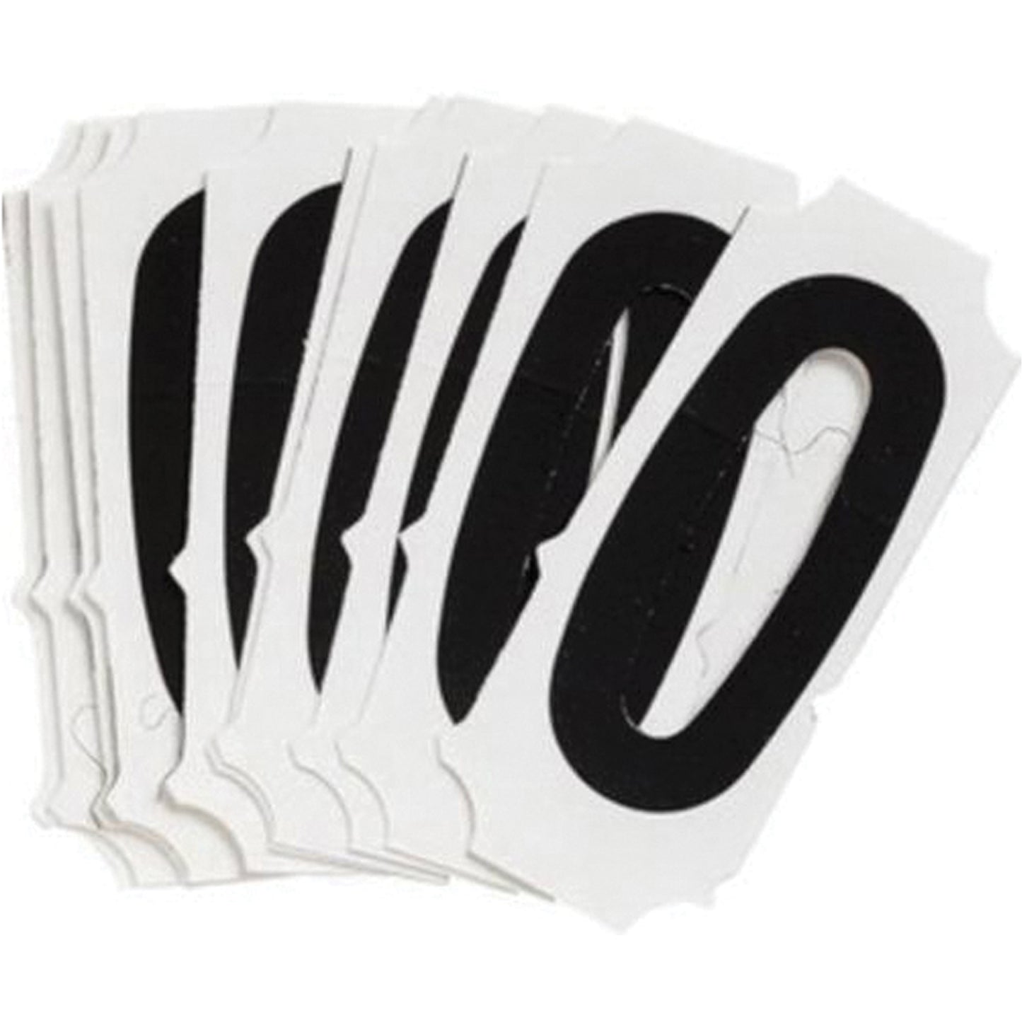 Brady Condensed Quick-Align® Individual Gothic Number & Letter Labels, O, 2" H, Black