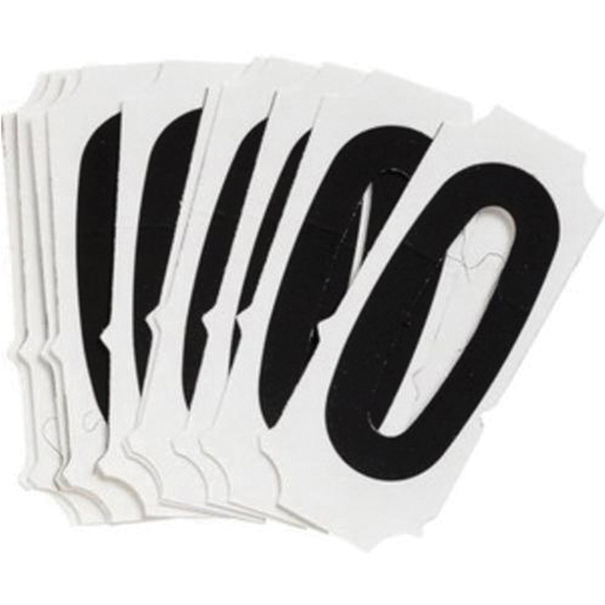 Brady Condensed Quick-Align® Individual Gothic Number & Letter Labels, O, 2" H, Black