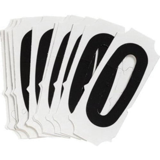 Brady Condensed Quick-Align® Individual Gothic Number & Letter Labels, O, 2" H, Black