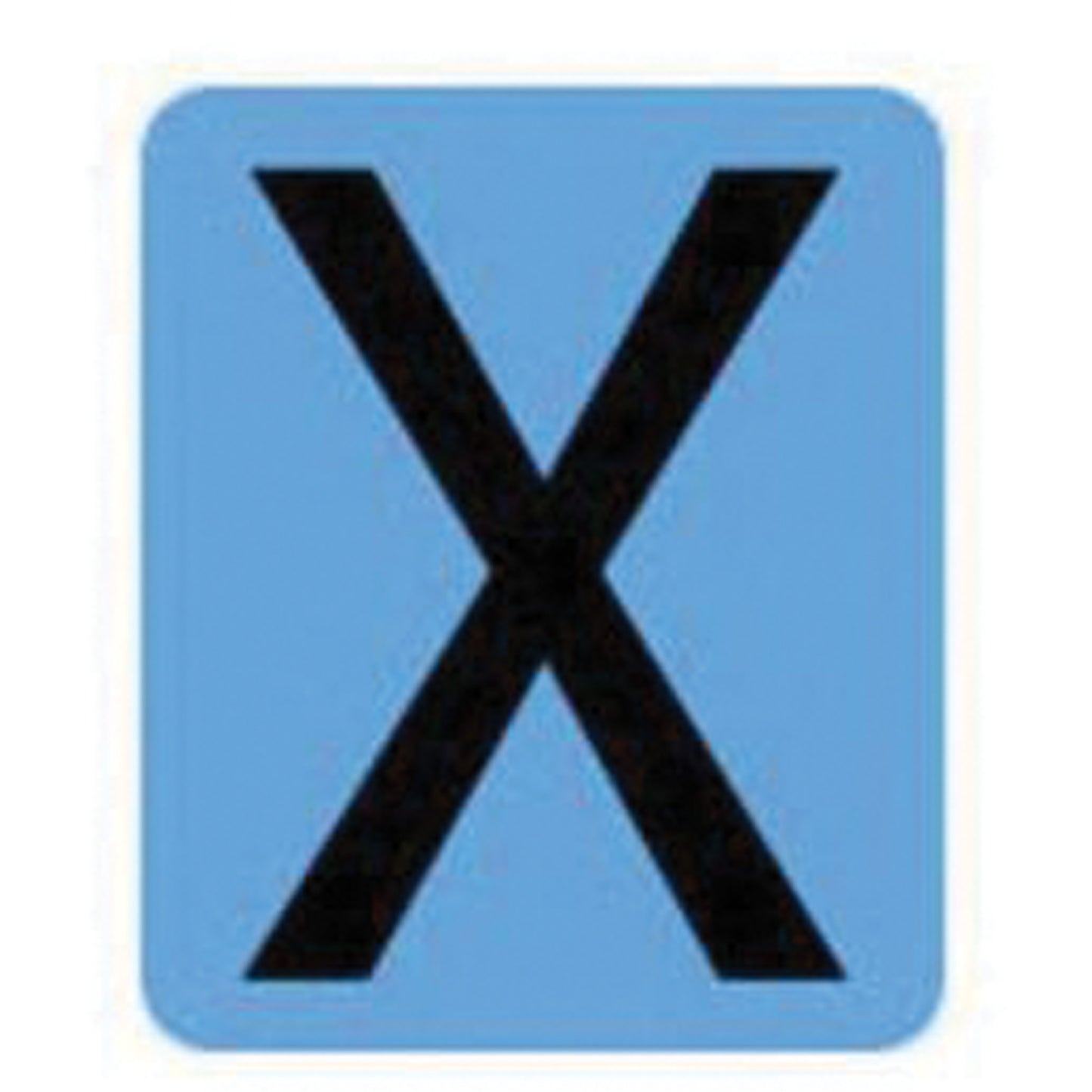 Brady Condensed Quick-Align® Individual Gothic Number & Letter Labels, X, 2" H, Black