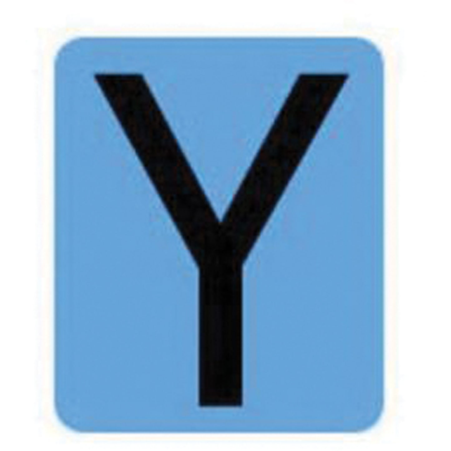 Brady Condensed Quick-Align® Individual Gothic Number & Letter Labels, Y, 2" H, Black