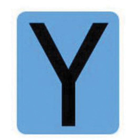 Brady Condensed Quick-Align® Individual Gothic Number & Letter Labels, Y, 2" H, Black