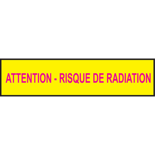 Brady Barricade Tape, French, 3" W x 1000' L, 3.5 mils, Magenta on Yellow