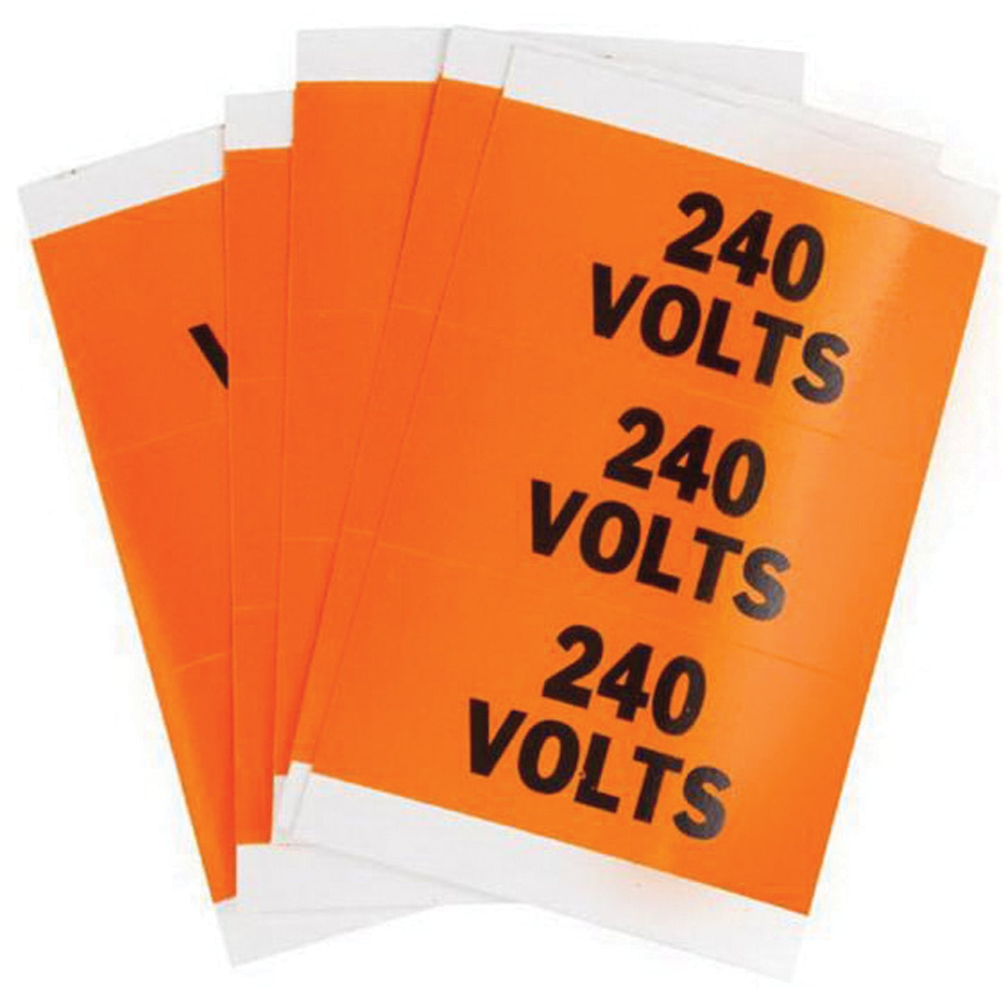 Brady Porta-Pack "240 Volts" Labels, Cloth, 3.25" L x 0.5625" H, Orange