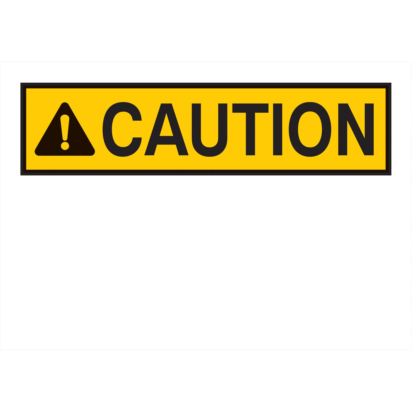 Brady "Caution" Sign, 10" x 14", Polyester, English with Pictogram