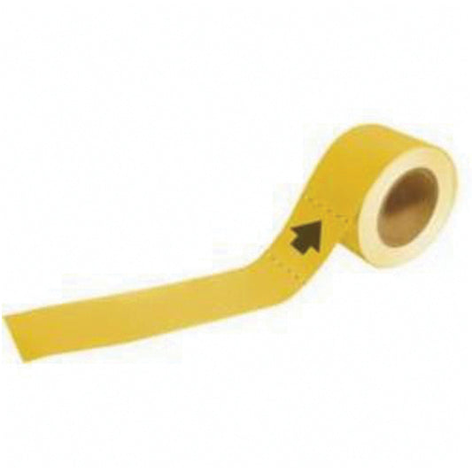 Brady Blank Pipe Markers with Arrows, Self-Adhesive, 1" H x 8" W, Black on Yellow