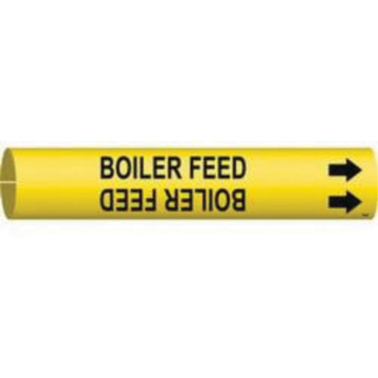 Brady "Boiler Feed" Pipe Marker, Snap-On, 13/16" H x 13/16" W, Black on Yellow