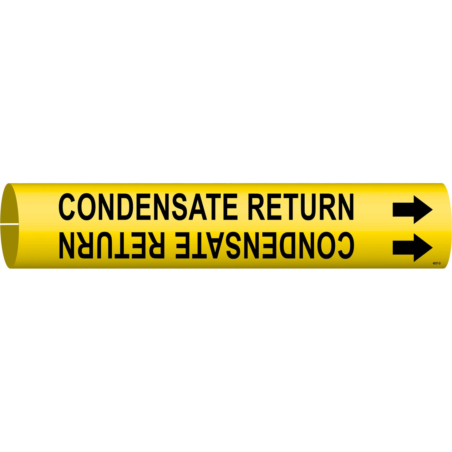 Brady "Condensate Return" Pipe Marker, Snap-On, 2-13/16" H x 2-13/16" W, Black on Yellow