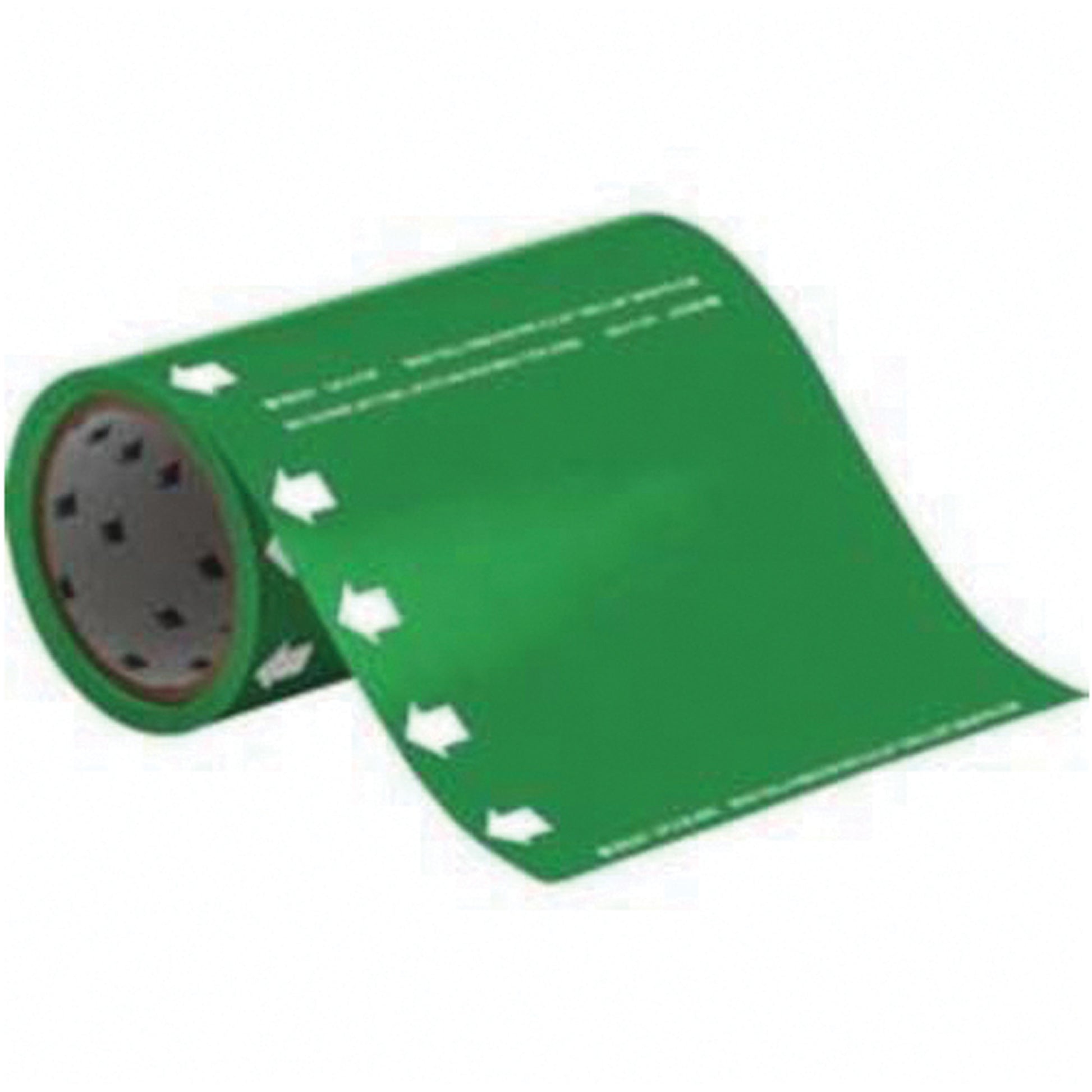 Brady Blank Roll Form Pipe Markers, Self-Adhesive, Cuttable H x 8" W, White on Green