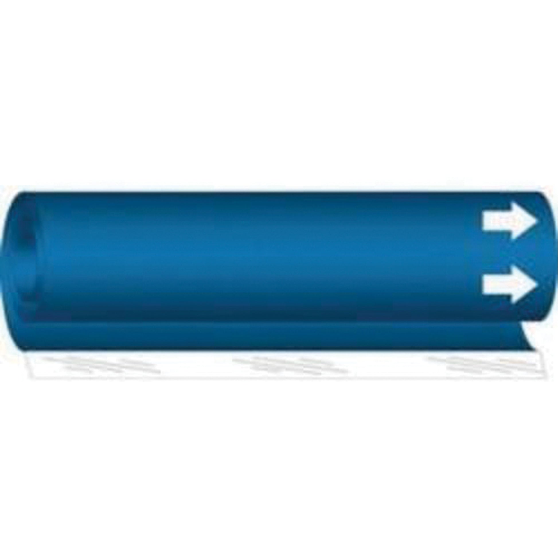 Brady Blank Pipe Marker, Wrap-Around, 9" H x 8" W, White on Blue