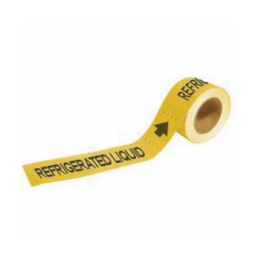 Brady "Refrigerant Liquid" Pipe Markers, Self-Adhesive, 2" H x 12" W, Black on Yellow