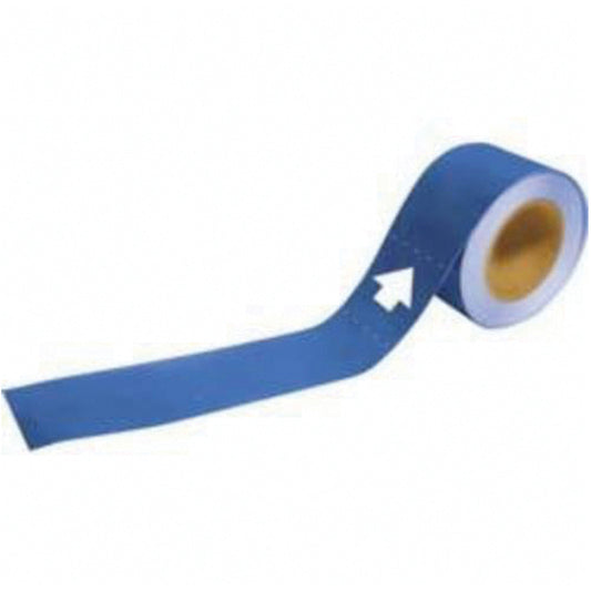 Brady Blank Pipe Markers with Arrows, Self-Adhesive, 2" H x 12" W, White on Blue