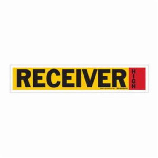 Brady "Receiver" Ammonia (IIAR) Pipe Marker, Self-Adhesive, 4" H x 24" W, Black on Yellow