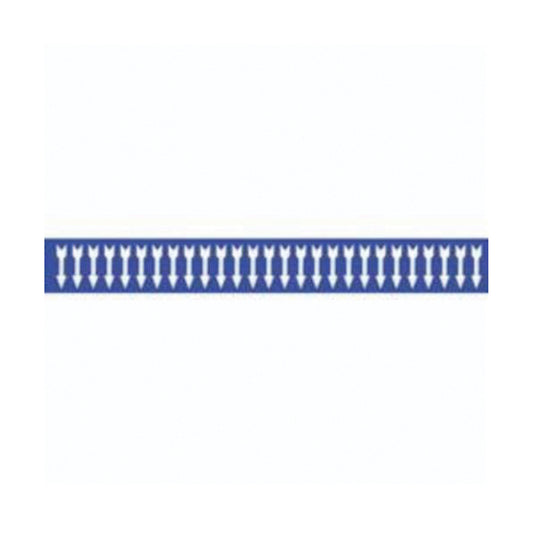 Brady Arrow Semi-Conductor & Chemical Pipe Markers, Self-Adhesive, 1/2" H x 2-1/4" W, White on Blue