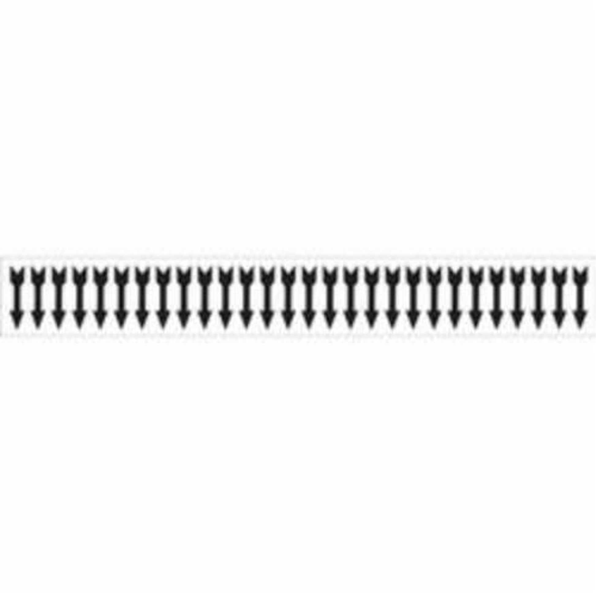 Brady Arrow Semi-Conductor & Chemical Pipe Markers, Self-Adhesive, 1/2" H x 2-1/4" W, Black on White