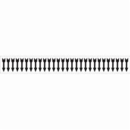 Brady Arrow Semi-Conductor & Chemical Pipe Markers, Self-Adhesive, 1/2" H x 2-1/4" W, Black on White