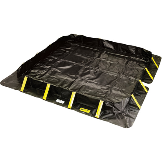 Enpac Stinger Collapsible Berm, 1914 US gal. Capacity, 16' W x 16' L x 12" H, Snap-Up Bracket