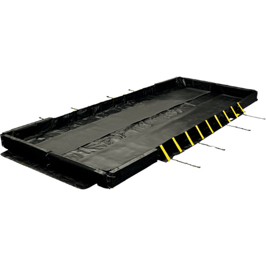 Enpac Stinger Collapsible Berm, 7480 US gal. Capacity, 40' W x 25' L x 12" H, Snap-Up Bracket