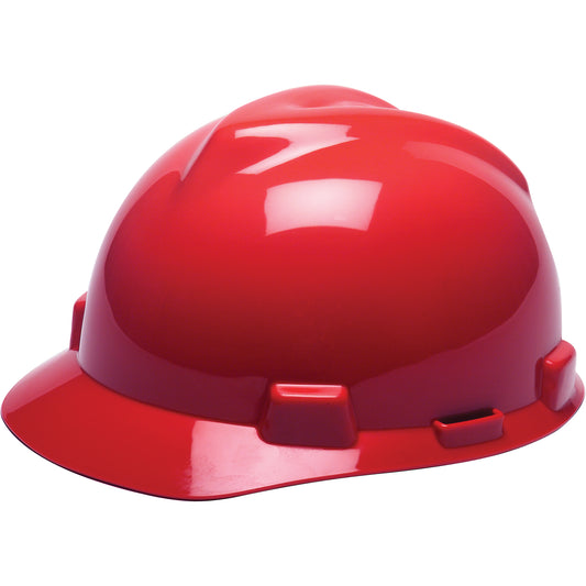 MSA V-Gard® Protective Caps - Fas-Trac® Suspension, Ratchet Suspension, Red