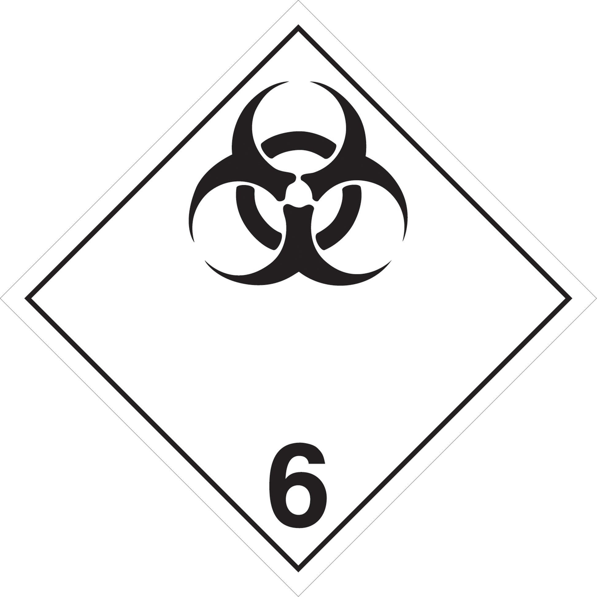 Incom Top Tape & Label Infectious Substances Placard, Adhesive Vinyl