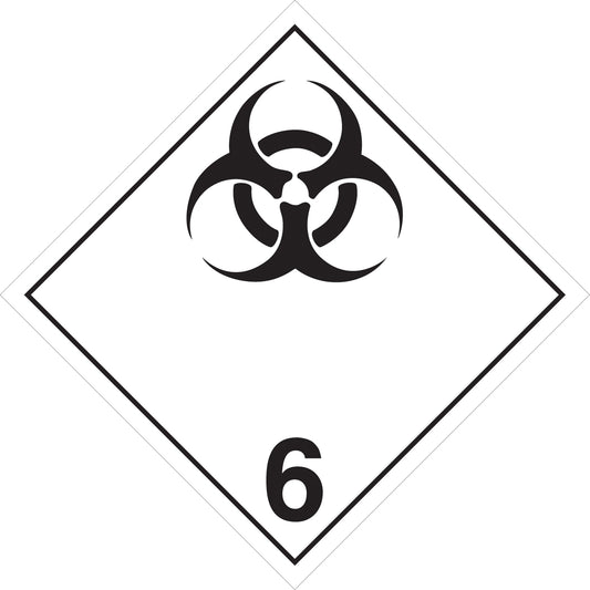 Incom Top Tape & Label Infectious Substances Placard, Adhesive Vinyl