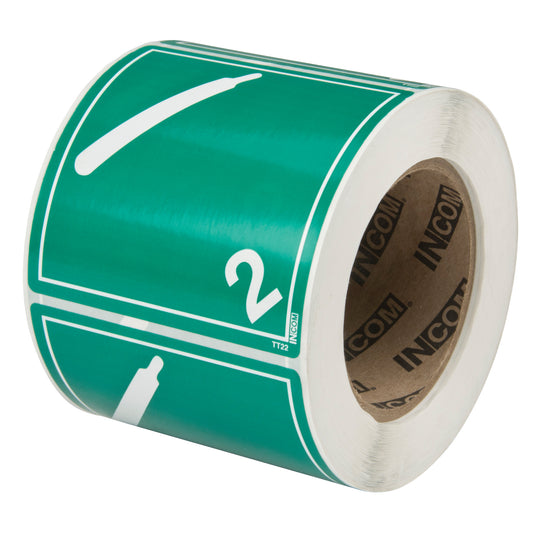 Incom Top Tape & Label TDG Shipping Labels, Class 2.2, Non-Flammable & Non-Toxic Gases, Vinyl