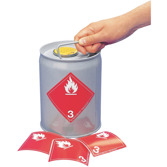 Incom Top Tape & Label TDG Shipping Labels, Class 3, Flammable Liquids, Paper