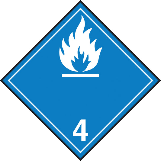 Incom Top Tape & Label TDG Shipping Labels, Class 4.3, Water Reactive Substances, Paper