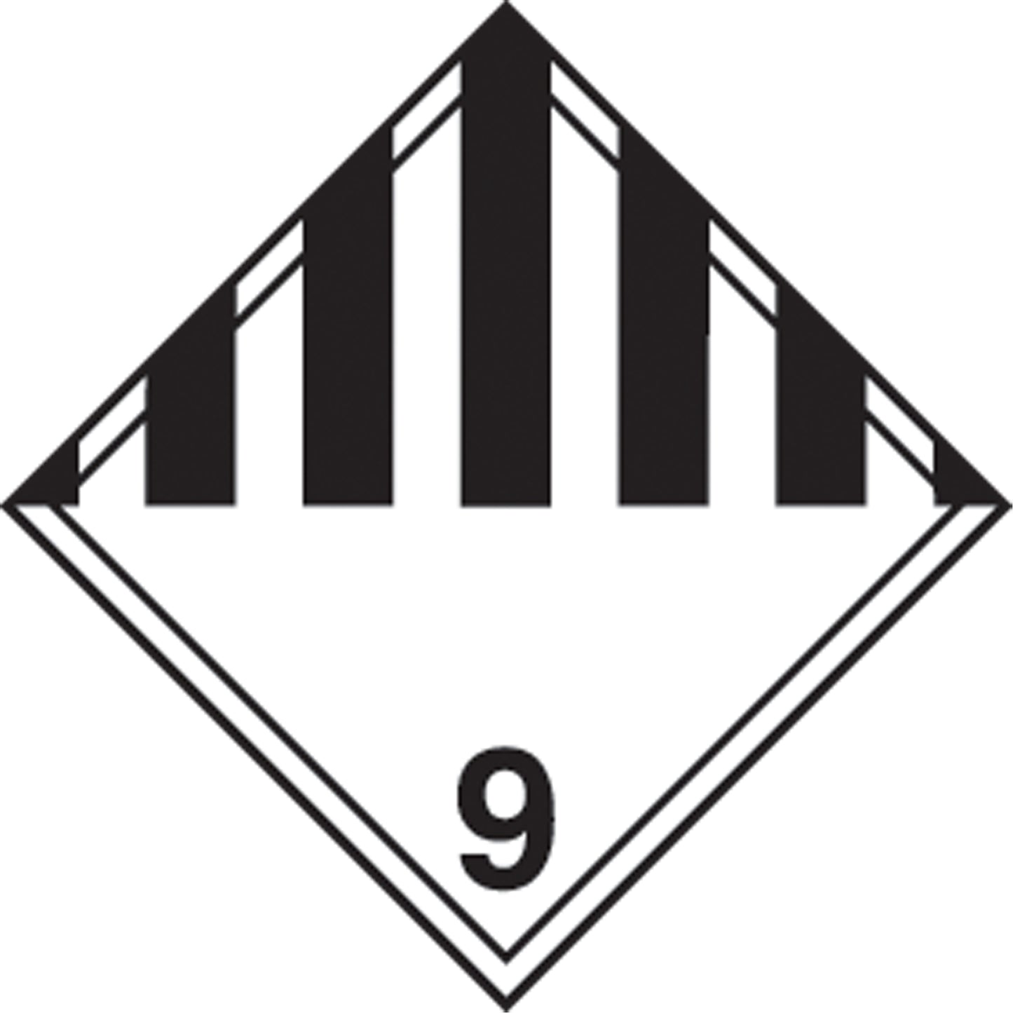 Incom Top Tape & Label TDG Shipping Labels, Class 9, Miscellaneous Dangerous Goods, Vinyl