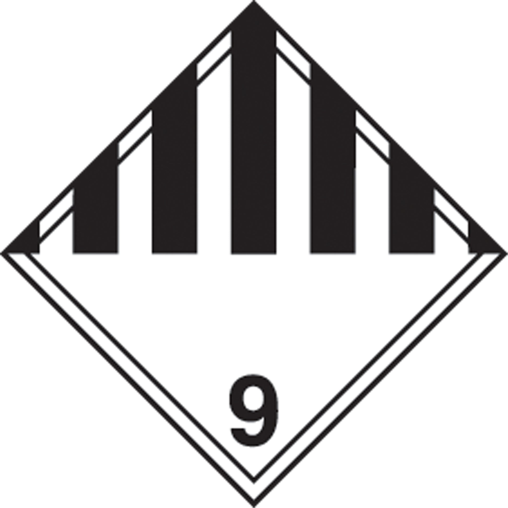 Incom Top Tape & Label TDG Shipping Labels, Class 9, Miscellaneous Dangerous Goods, Vinyl