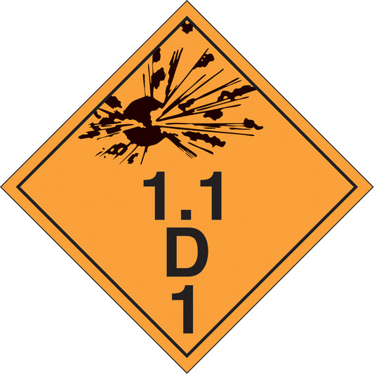 Incom Top Tape & Label Explosive Materials TDG Placards, Aluminum