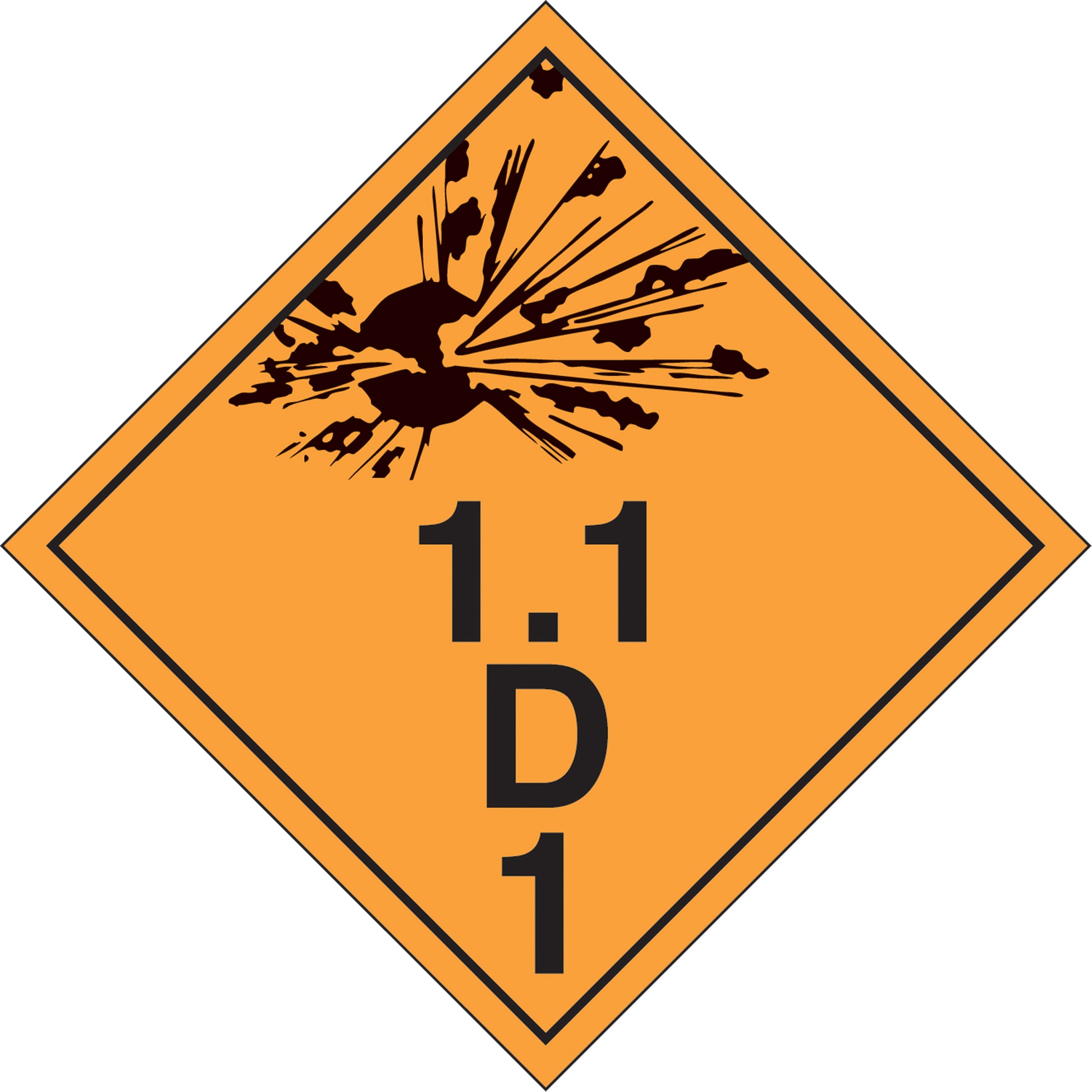 Incom Top Tape & Label Explosive Materials TDG Placards, Plastic