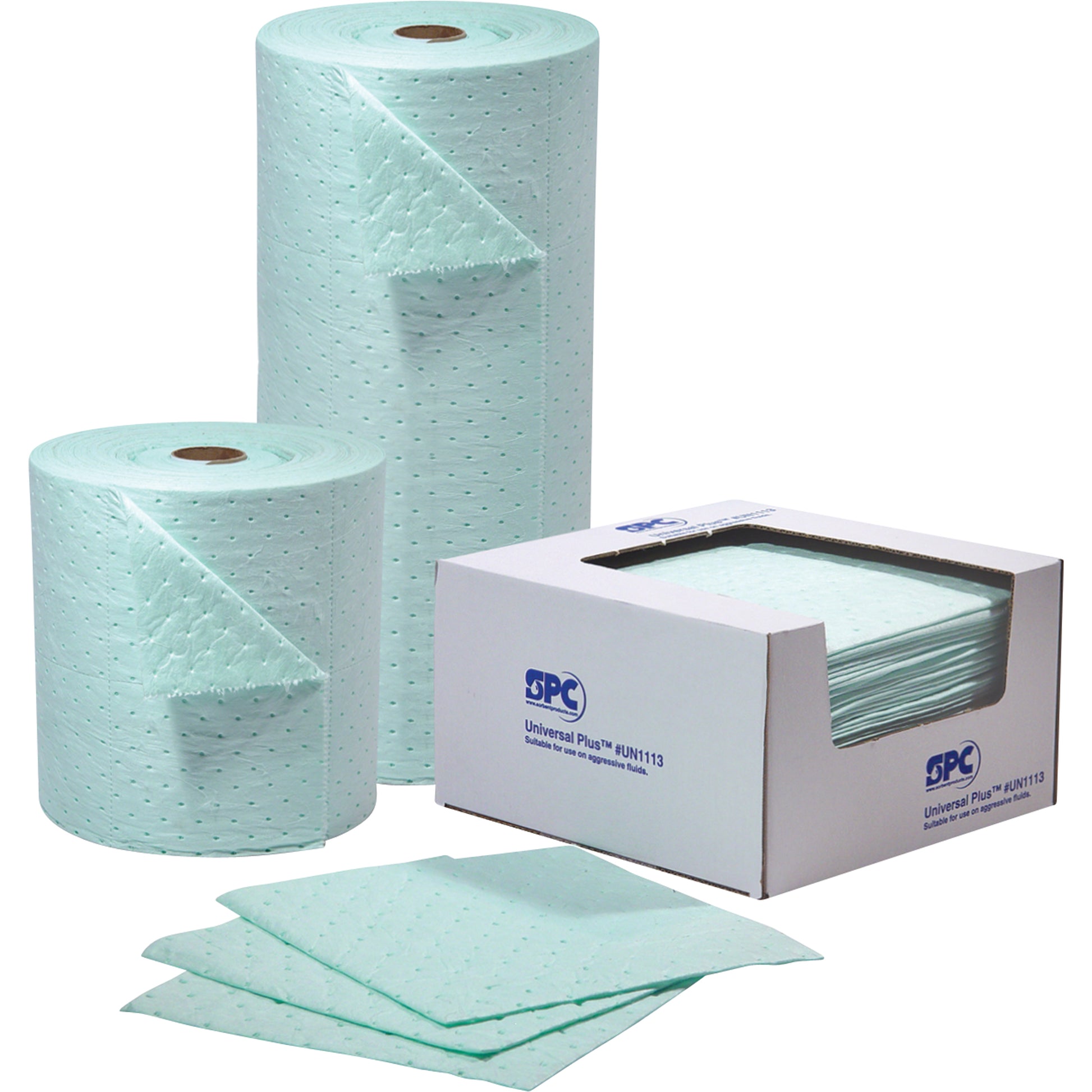 SPC Universal Plus™ Sorbent Pads, Universal, 15" x 19", 20.5 gal. Absorbancy