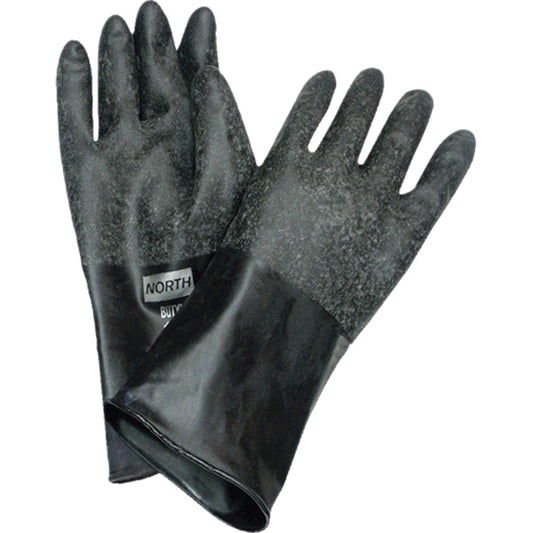 Honeywell Chemical Resistant Gloves, Size Medium/8, 14" L, Butyl Rubber, 32-mil