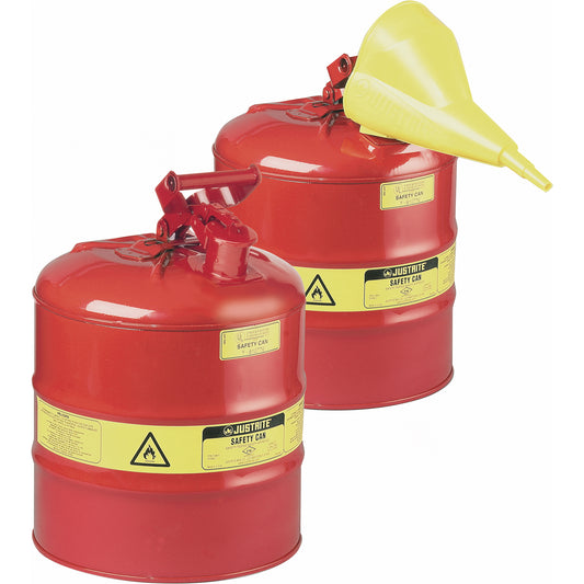 Safety Cans, Type I, Steel, 0.25 US gal., Red, FM Approved/UL/ULC Listed