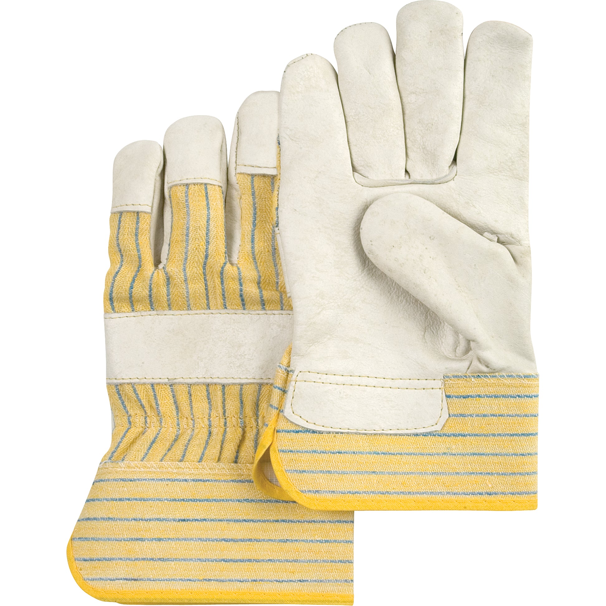 Zenith Safety Products Standard-Duty Dry-Palm Fitters Gloves, Large, Grain Cowhide Palm, Cotton Inner Lining