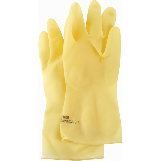 Marigold Industrial Featherweight Plus Gloves, Size Medium/8, 13" L, Rubber Latex, 17-mil