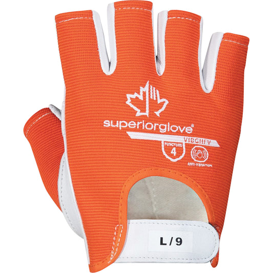Superior Glove Works Ltd. Vibrastop™ Half-Finger Vibration-Dampening Gloves, Size Medium, Goatskin Palm