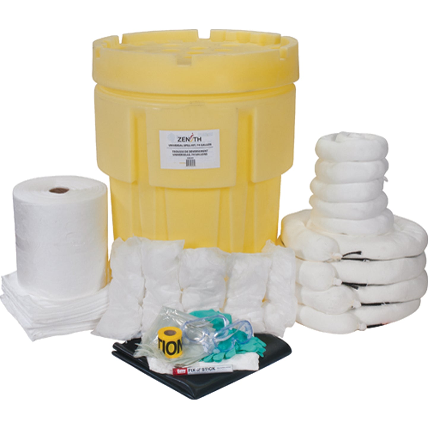 Zenith Safety Products Industrial Spill Kit, Oil Only, Drum, 95 US gal. Absorbancy