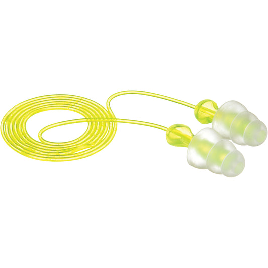 3M E-A-R™ Tri-Flange Reusable Earplugs, Corded, Bulk - Polybag, 26 dB NRR, One-Size