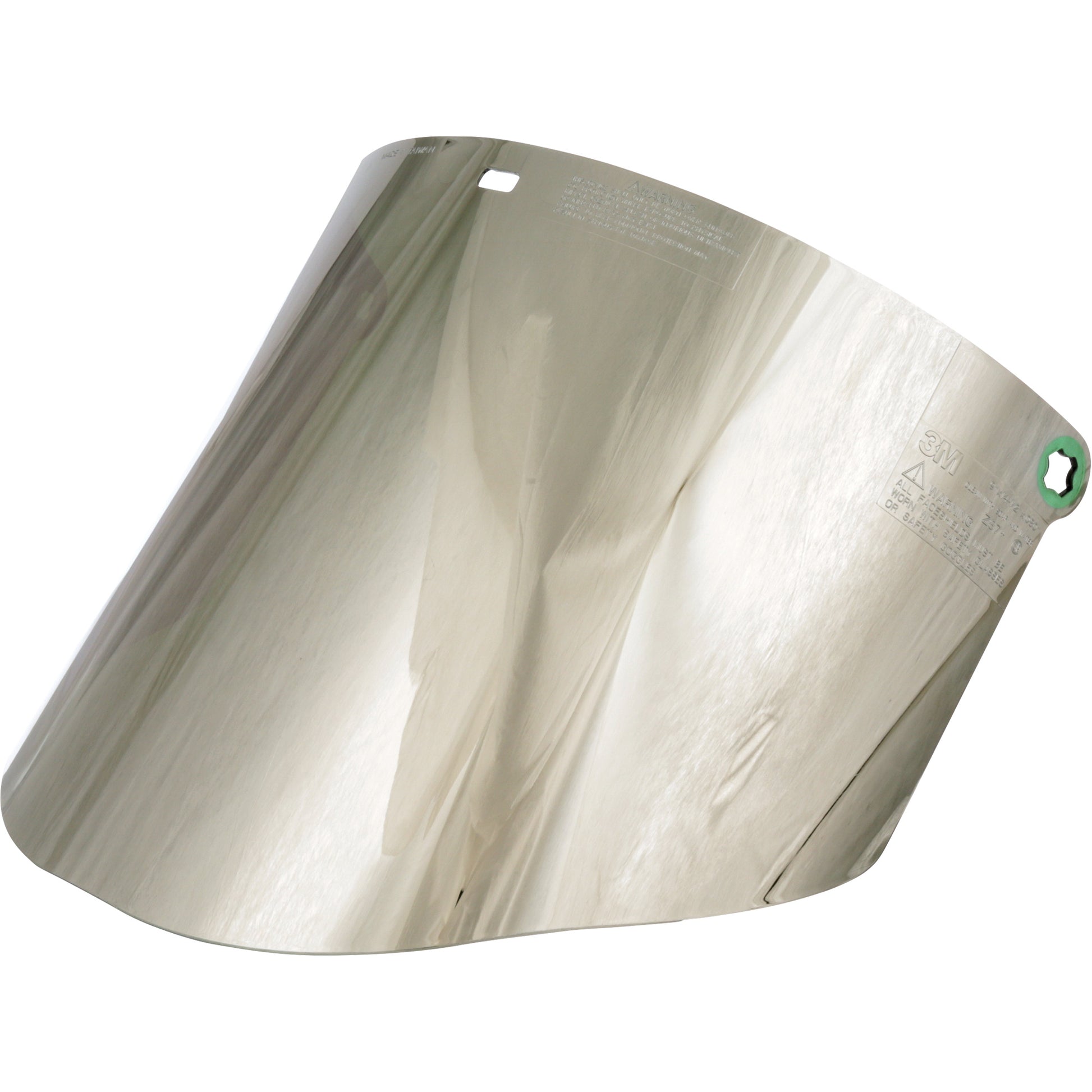 3M Molded Faceshield Window, Polycarbonate, Green Tint