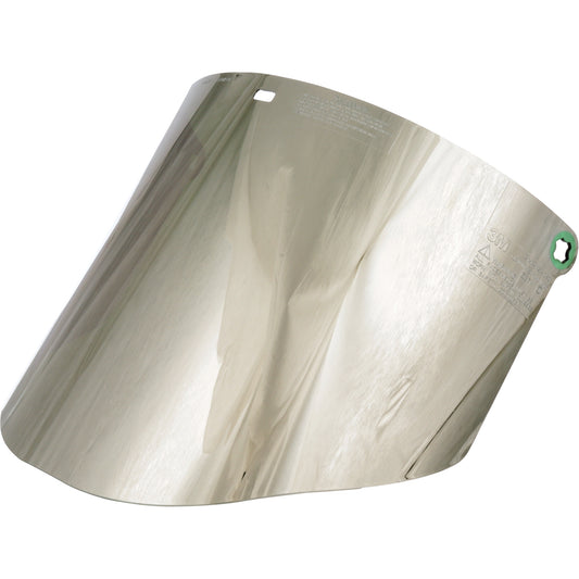 3M Molded Faceshield Window, Polycarbonate, Green Tint