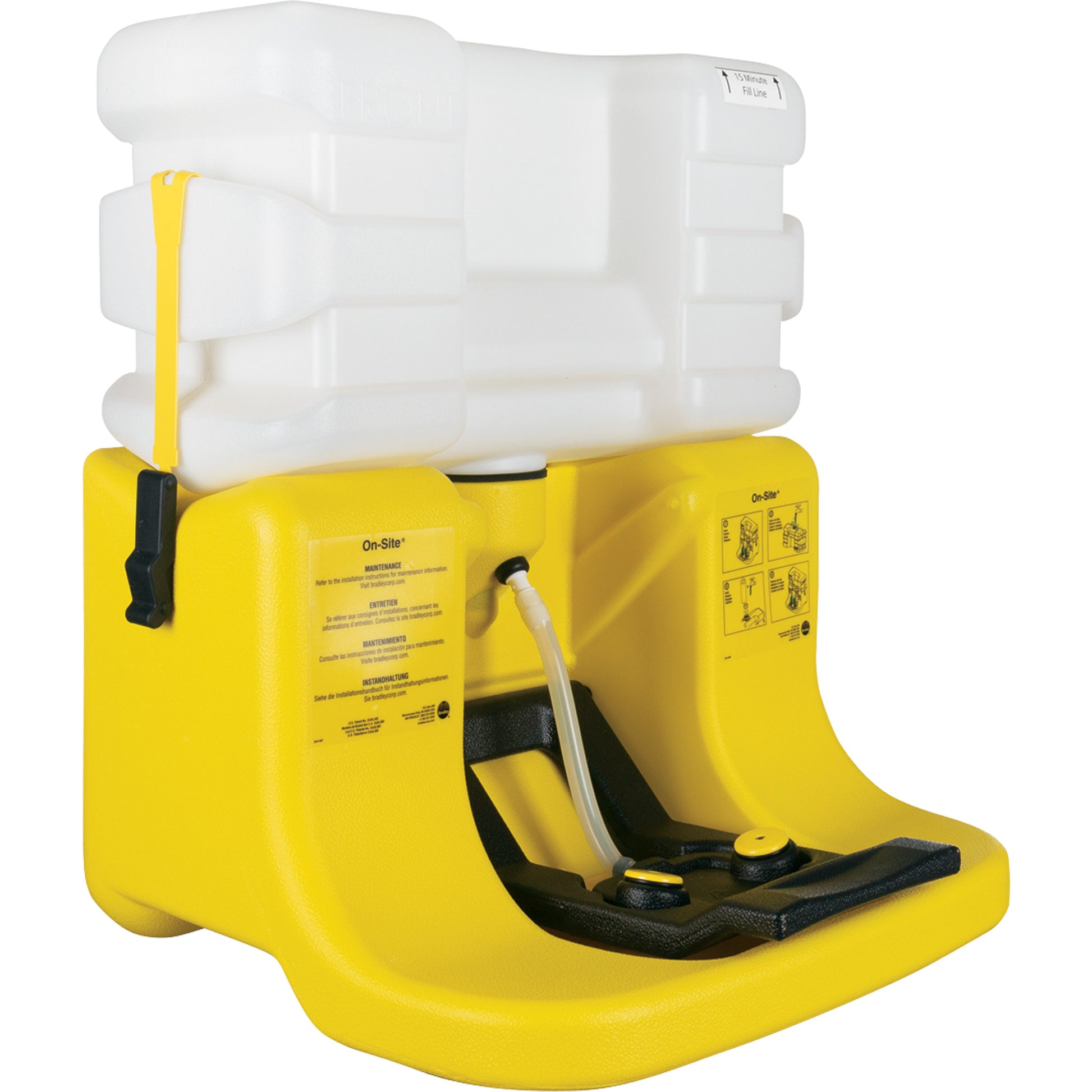 Bradley On-Site® Eyewash Station, Gravity-Fed, 7 gal. Capacity, Meets ANSI Z358.1