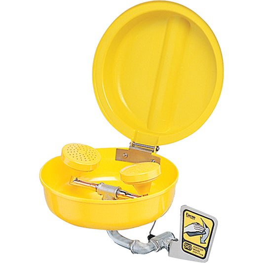 Encon Eye/Face wash With Cover, Wall-Mount Installation, Plastic Bowl
