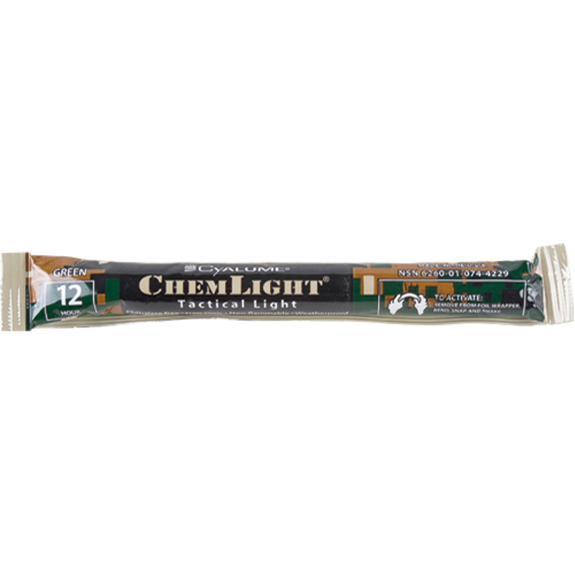 Omniglow 6" Cyalume® Lightsticks, Green, 12 hrs. Duration