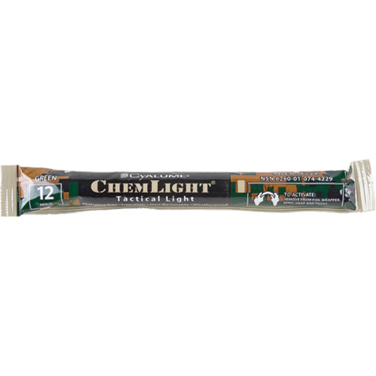 Omniglow 6" Cyalume® Lightsticks, Green, 12 hrs. Duration