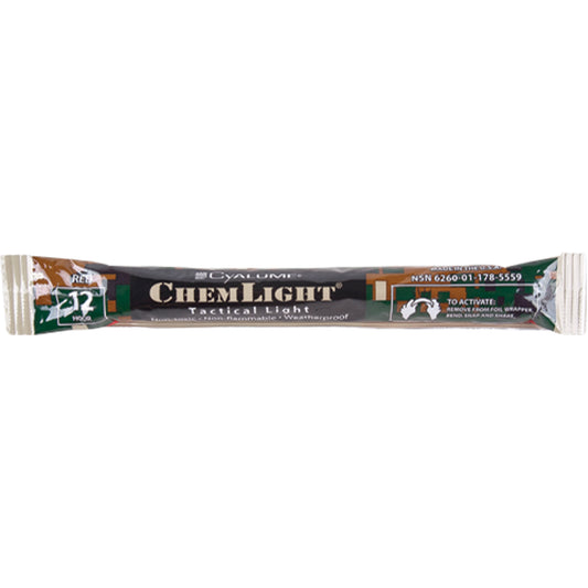 Omniglow 6" Cyalume® Lightsticks, Red, 12 hrs. Duration