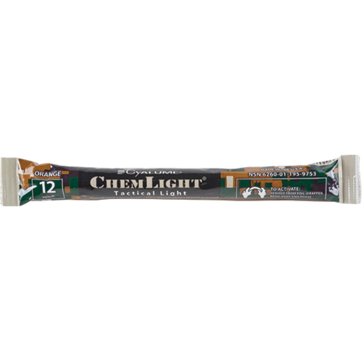 Omniglow 6" Cyalume® Lightsticks, Orange, 12 hrs. Duration