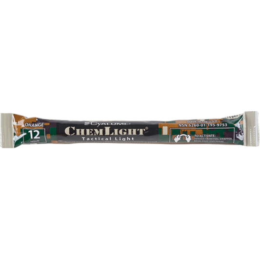 Omniglow 6" Cyalume® Lightsticks, Orange, 12 hrs. Duration
